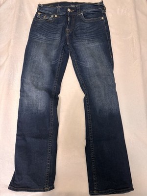 Dark Blue True Religion Mens Jeans Size 32 Ricky Relaxed Straight
