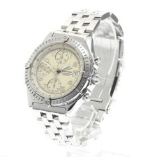 BREITLING CHRONOMAT A13352 39mm SS Beige Dial Automatic Chronograph Date #C466 2