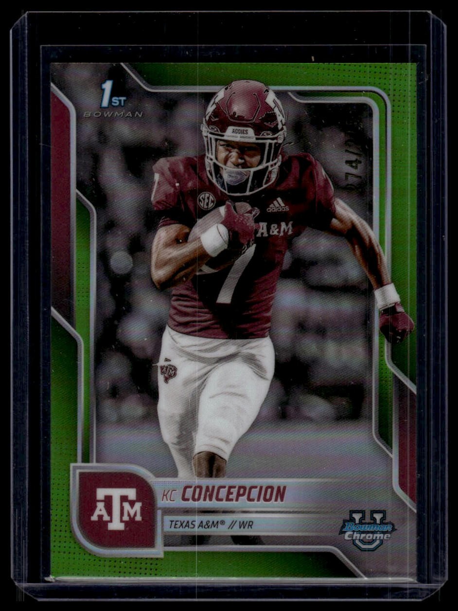 2025 Bowman University Chrome #91 KC Concepcion Lime Green Refractor #/275