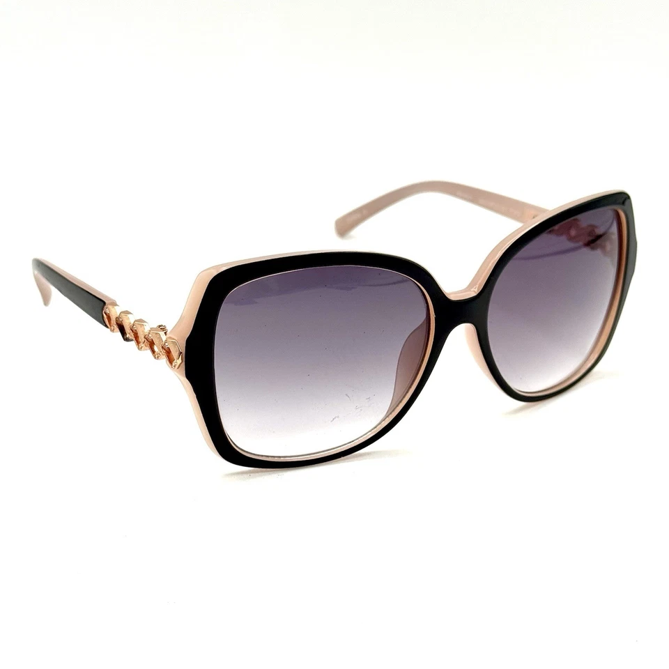 Gafas de sol redondas de gran tamaño Foster Grant negro rosa diseñador marco de moda SR0921 Foto 2 de 4