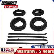 For Chevy Gmc Truck Front Door Window Run Sweep Felts Weatherstrip Seal Kit Set For Chevy Gmc Truck Front Door Window Run Sweep Felts Weatherstrip Seal Kit Set