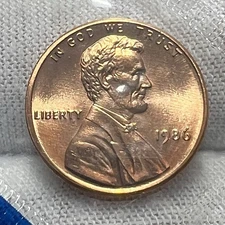 1986-P&D Lincoln Memorial Cents BU in Mint Cello receive 2 coins pictured #3127