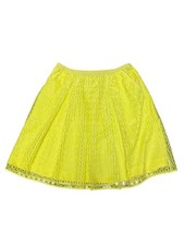 Anthropologie Maeve Butter Yellow Garden Party Skirt Size 8 Lace A-Line