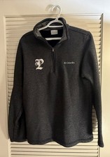 Columbia Sportsware Unisex Grey Quarter Zip Long Sleeve Pullover With P Size M