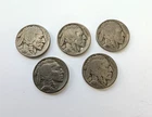 1930's Buffalo Nickel Philadelphia - Lot of 5 Five coins all different free ship