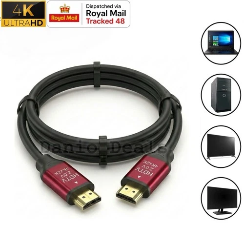4K HDMI Cable High Speed Ultra HD 2.1 60Hz Lead For TV PS5 Xbox Laptop 1m-5m