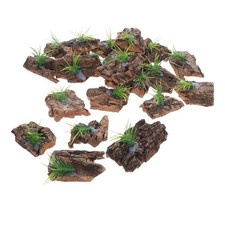 24 Pcs Natural Bark Decoration Reptile Hide Bedding Terrarium Mini for