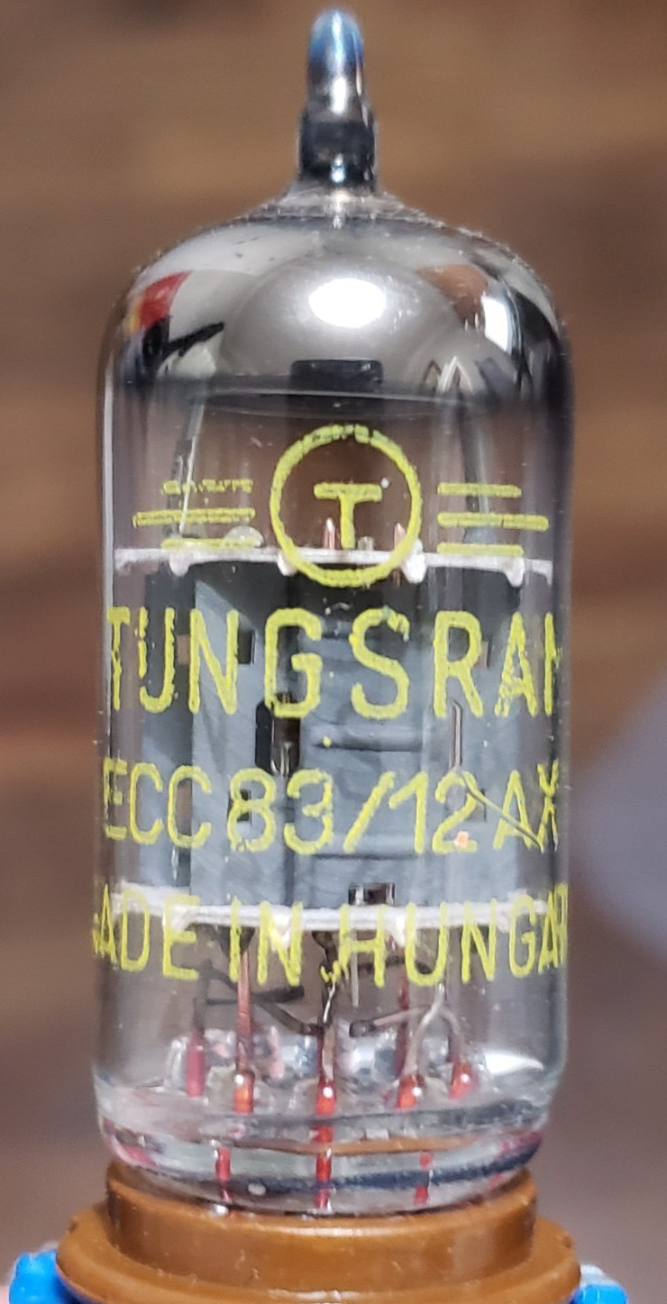 1 x NOS Open Box Tungsram ECC83 12AX7 Tube Hungary Blue Tip TV-7 @ 54/43.5 #2183