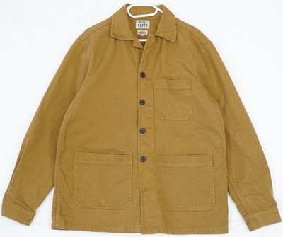 Roots Brown Cotton Workwear Style Chore Jacket Men's Regular Fit M