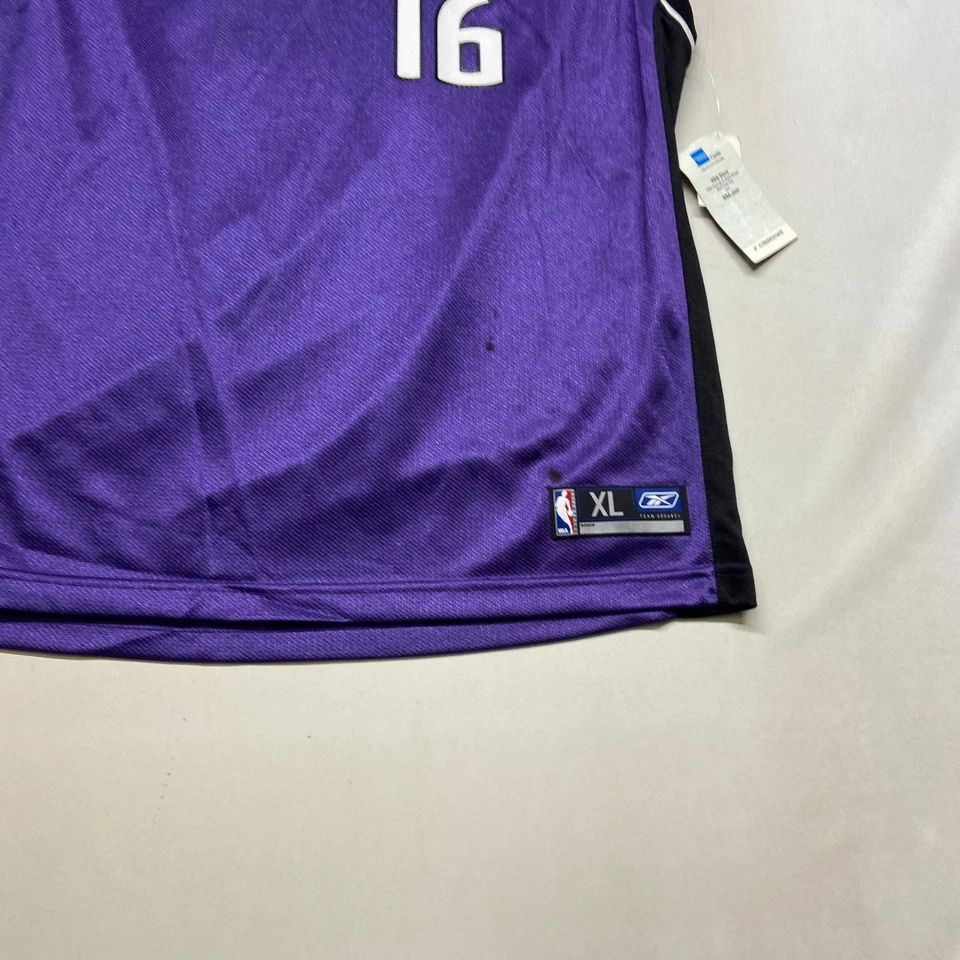 Camiseta de Colección Reebok Juvenil XL (18-20) Púrpura Sacramento Kings #16 Peja Stojakovic Foto 2 de 4
