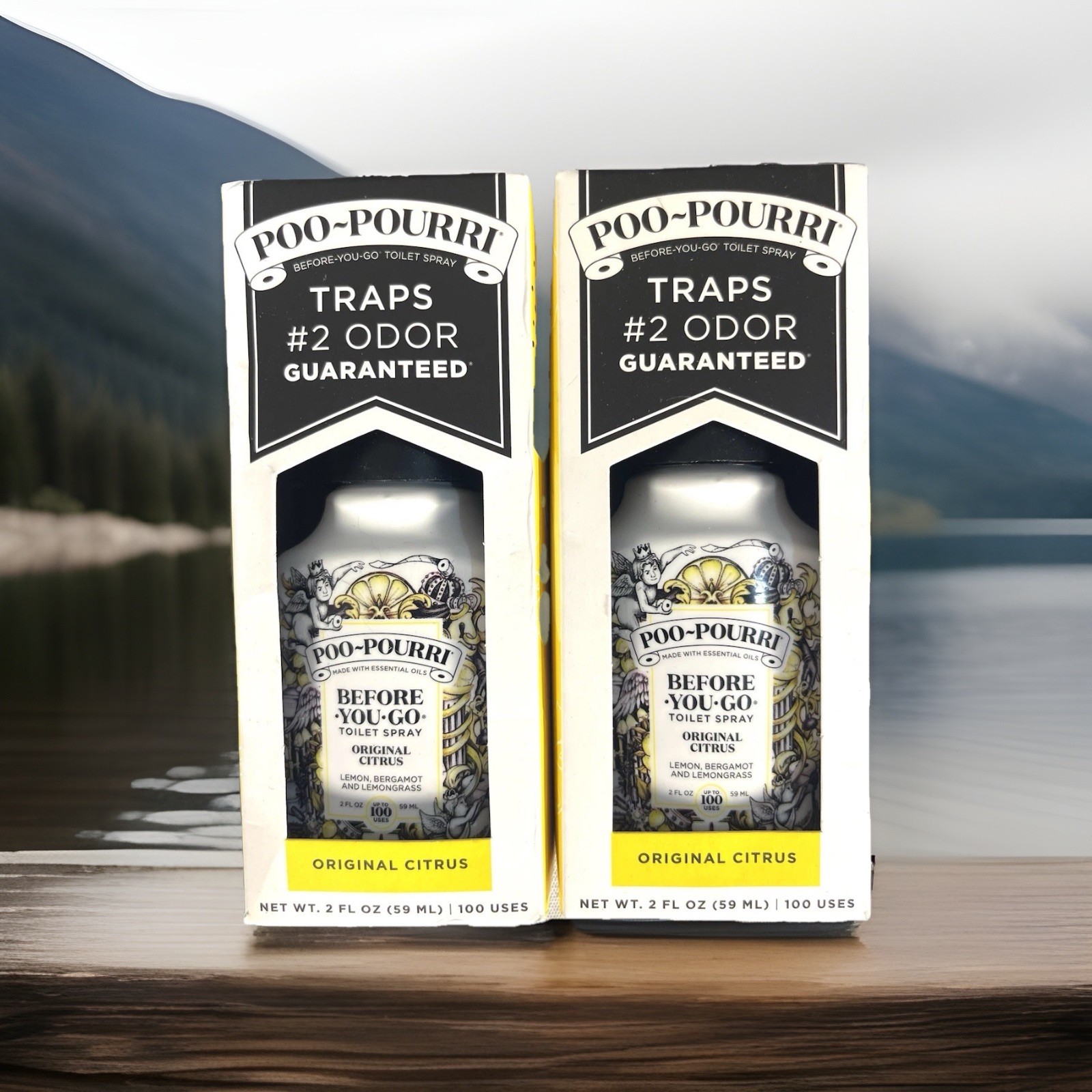 2 Pack Poo Pourri Before You Go Toilet Spray Original Citrus 2 Fl Oz