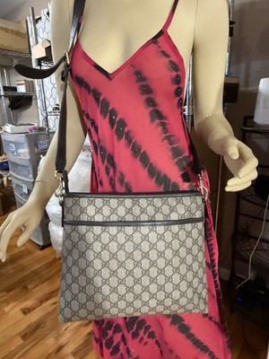 Unisex Gucci Sling Brown Messenger Cross-bag monogram w/ duster