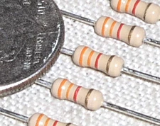 10 NEW CARBON FILM CF 3.3K 3.3 K 3300 OHM 1/4 W .25 W WATT 5% RESISTOR FREE SHIP