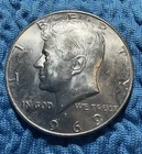 1969-D Kennedy Half Dollar 40% Silver UNC Denver Mint US 50C Coin