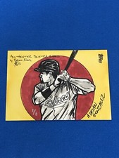 2009 Topps Sketch Card Adrian Gonzalez By Artist Brian Kong 1/1 Padres