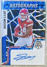 RARE💎SKYY MOORE💎BLUE/99 ROOKIE AUTO💎2022 Panini Mosaic Autographs CHIEFS