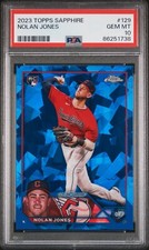 2023 TOPPS CHROME SAPPHIRE 129 NOLAN JONES RC PSA 10