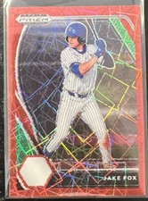 2021 Panini Prizm Draft Picks Red Velocity Prizm Jake Fox #PDP95 Guardians