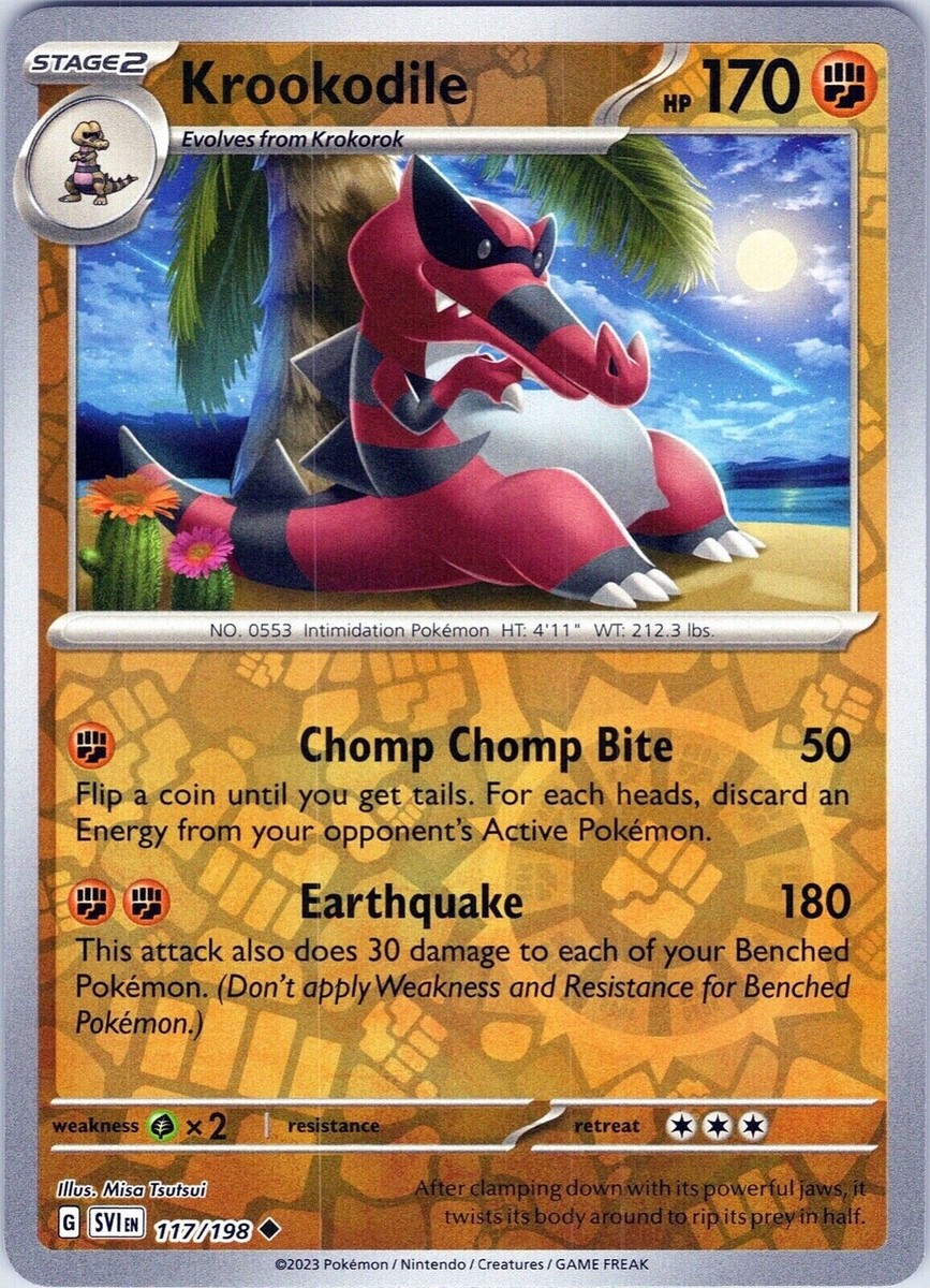 Pokémon - Krookodile 117/198 - Scarlet & Violet - Reverse Holo