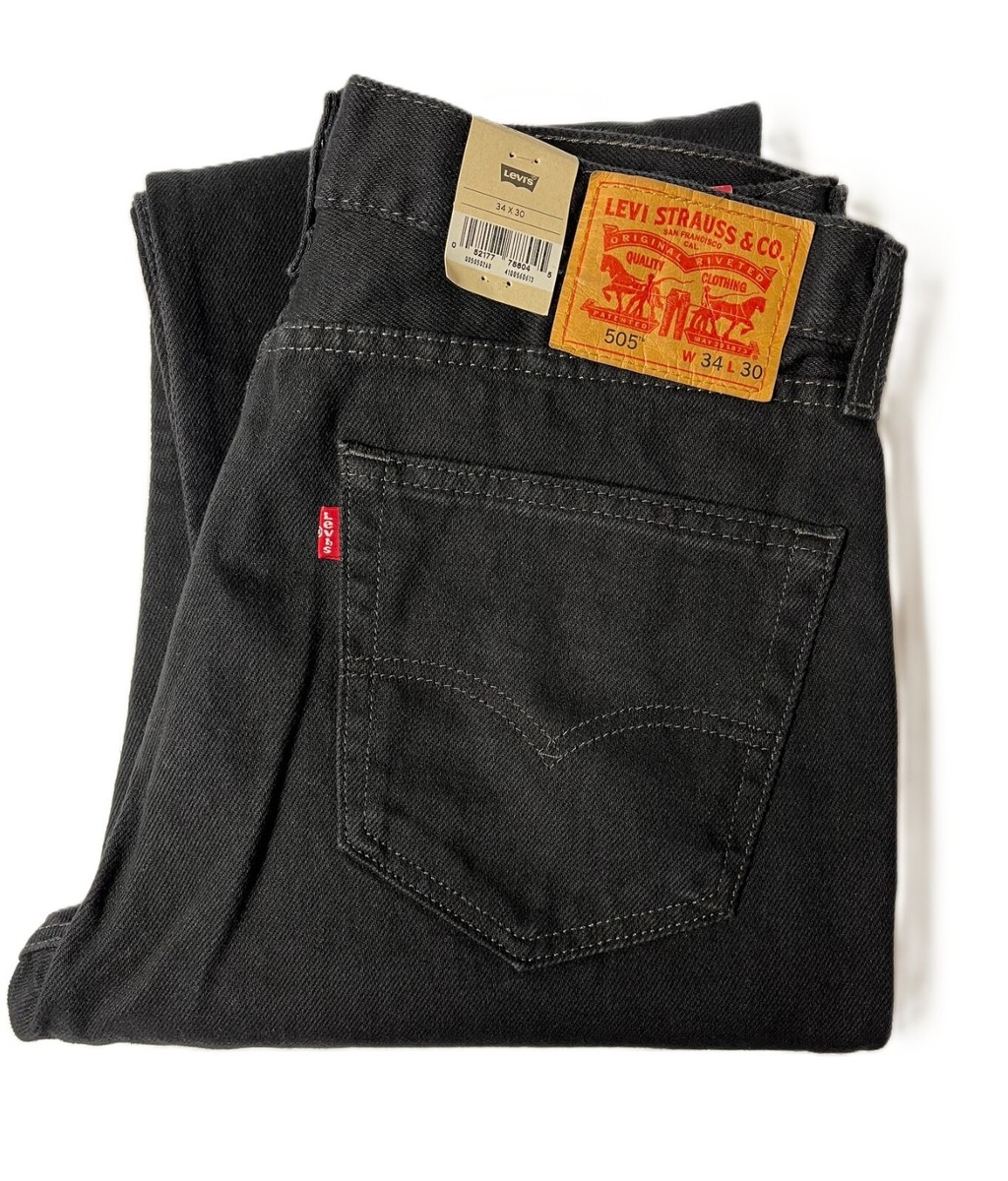 Levi's Men's Black 505 Jeans Size 34, 36, 40 Waist x 30 or 32 L