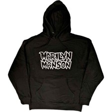 Marilyn Manson Classic Logo Sweatshirt Black New