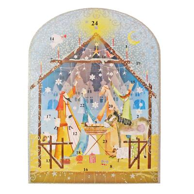 Traditional Christmas Advent Calendar with 24 Windows - Christmas Nativity