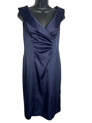 sachin and babi light blue dress Alex Evenings Short Taffeta Portrait Collar Dress in Plum main image 0