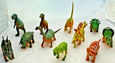 Vintage Collectible 1999 Dinosaur Lot of 11 T-Rex Triceratops More Approx 4"