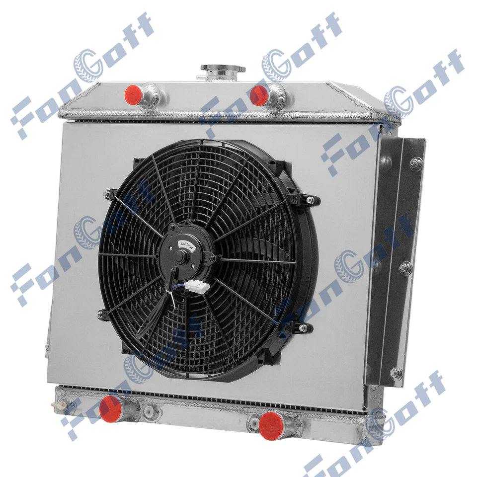 Ventilador de cubierta de radiador de 4 filas para 49 1950 1951 Mercury Monterey 3,7 4,2 L con cabeza plana Foto 2 de 4