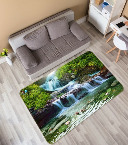 3D River Green Grass ZHUA1525 Game Non Slip Rug Mat Photo Carpet Zoe - 第 1/5 張圖片
