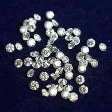 1 CT Natural White Diamond 1.50 mm 60 Pcs Round Cut VVS1 D Grade Certified D03
