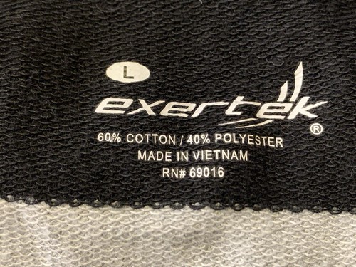 Sweatshirt Jacket EXERTEK  Soft Cotton Full Zip Up  Knit  Gray  Black L Woman’s - Picture 2 of 10