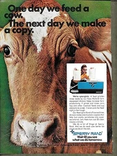 1970 VINTAGE SPERRY RAND COPIER PRINT AD