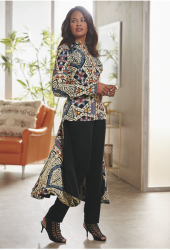 Dulani Pant Suit Set Peplum Duster 