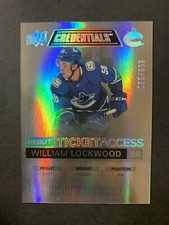 William Lockwood 2021-22 Upper Deck Credentials Debut Ticket Access /999 #79