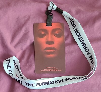 Offical Beyoncé The Formation World Tour Vip Pass W/ Lanyard | eBay