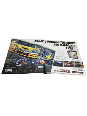 TOCA Race Driver 3 Xbox PS2 PC 2005 Vintage Racing Video Game Print Ad/Poster 