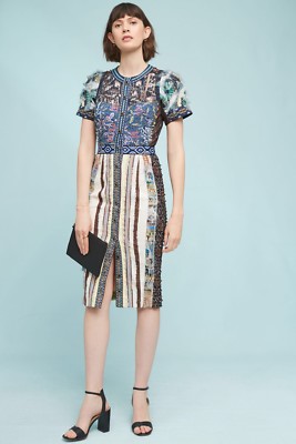 $698 NWT Byron Lars Beguile Anthropologie Lavenia Sheath Dress 0P