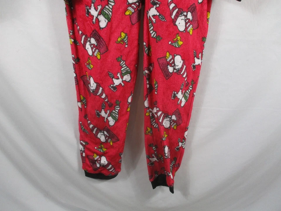 Traje Unión Peanuts Snoopy Mujer Pequeño Rojo Cremallera Navidad Manga Larga Poliéster Foto 3 de 4