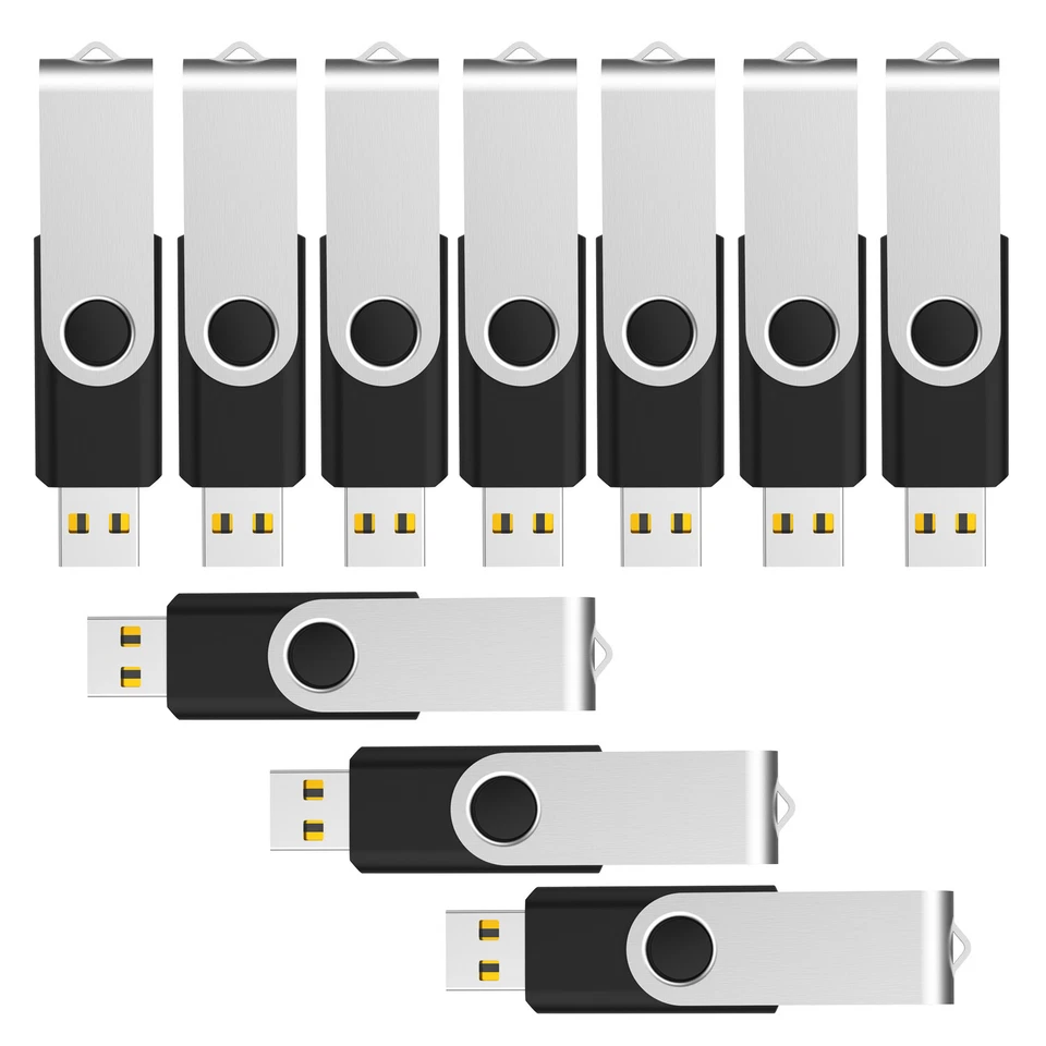 KOOTION 10X USB 2.0 Flash Drive 1GB 2GB 4GB 8GB 16GB Swivel Thumb Memory Stick Pendrive