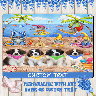 Saint Bernard Dog Floor Mat Personalized Anti-Slip Door Mat Indoor Outdoor NWT