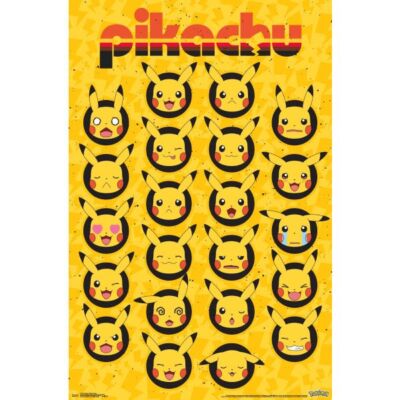 PIKACHU - FACES COLLAGE POSTER - 22x34 - 17184