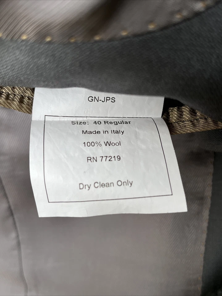 Blazer Chaqueta de Lana Pronto UOMO Signature Italia Tollegno 1900 40R Super 100’s Foto 3 de 4