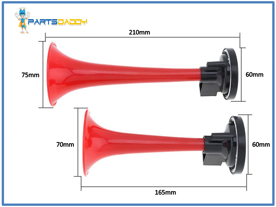 12V CAR/VAN/TRUCK MUSICAL AIR HORNS DUAL TRUMPET HORN COMPRESSOR TWIN