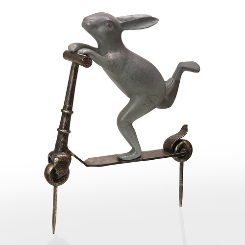 Attractive Innovative Design Scooter Cute Bunny Garden Sculpture For Home