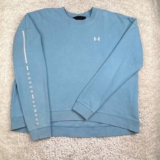Under Armour Rival Crew Sweatshirt Blue Women...