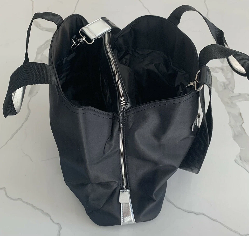 VERSACE PARFUMS Black & Silver Tote Bag / Shopper / Crossbody / Beach Bag - Image 3 of 4