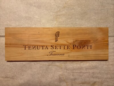 1 Rare Wine Wood Panel Tenuta Sette Ponti Italy Vintage CRATE BOX SIDE 1/25 305e