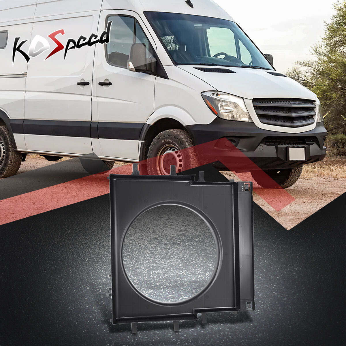 Factory Style Radiator Fan Shroud for 10-18 Mercedes-Benz Sprinter 2500 ...