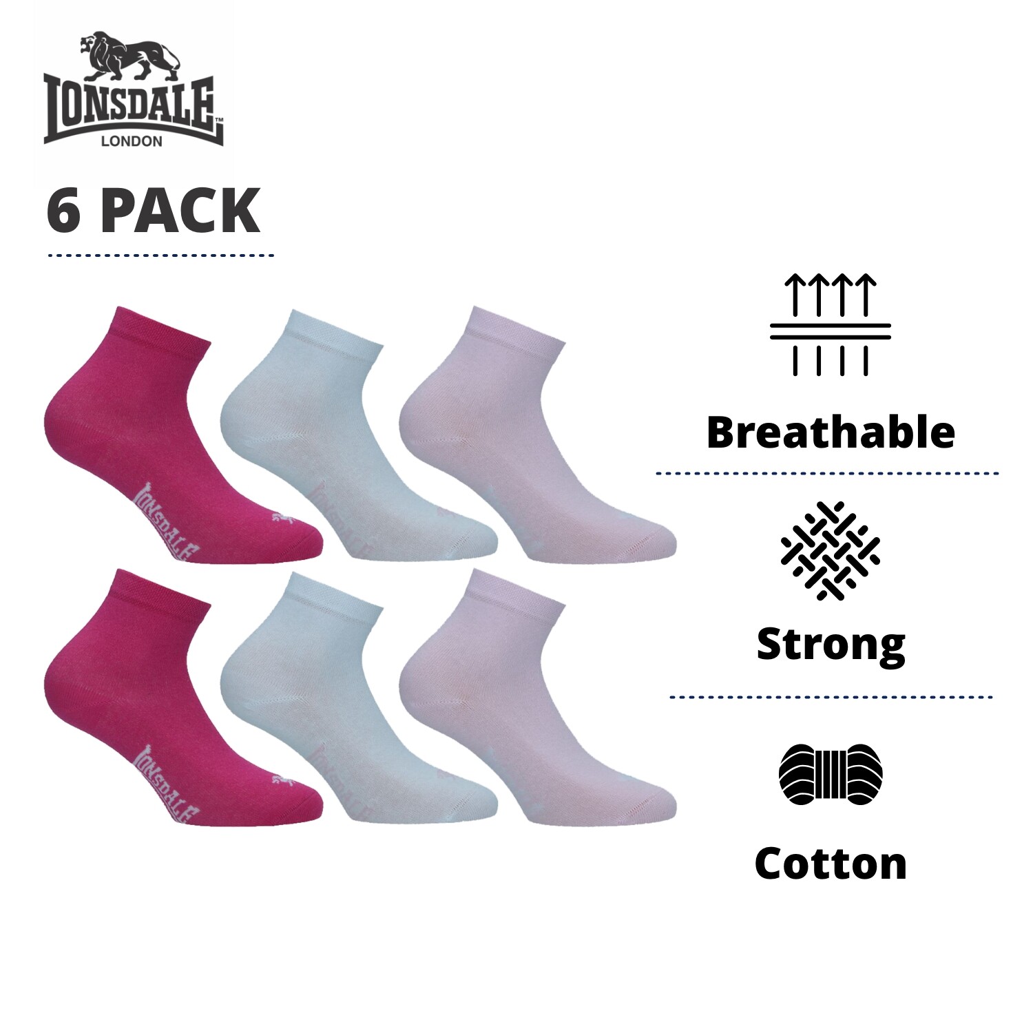 Azweiler Unisex Knöchelsocken – 6 Paar Bunte Viertelsocken Aus Baumwolle, Größe Medium, Lindgrün/Gelb/Orange